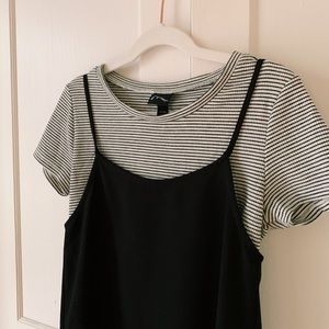 black and white dress